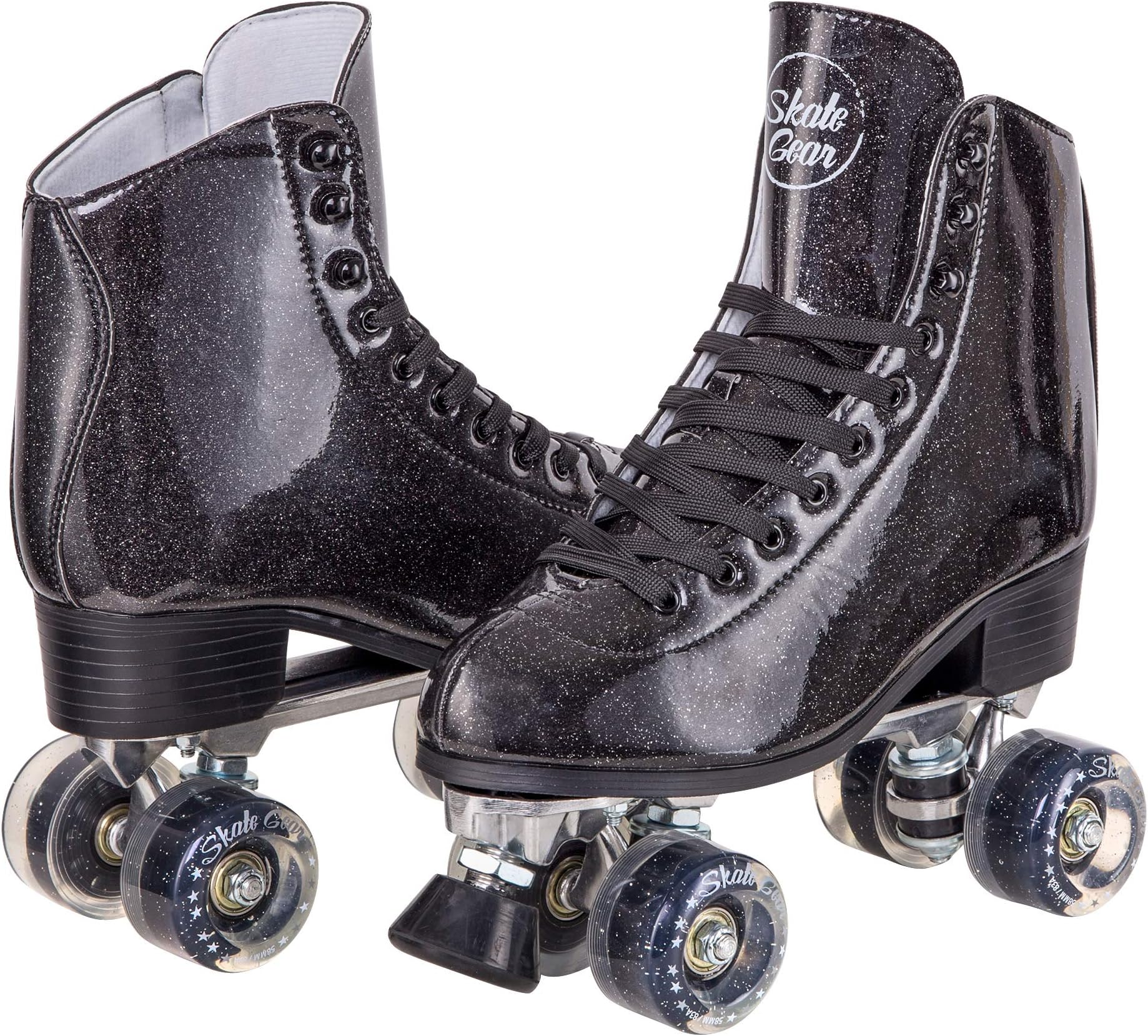 C SEVEN Skate Gear Sparkly Retro Quad Roller Skates