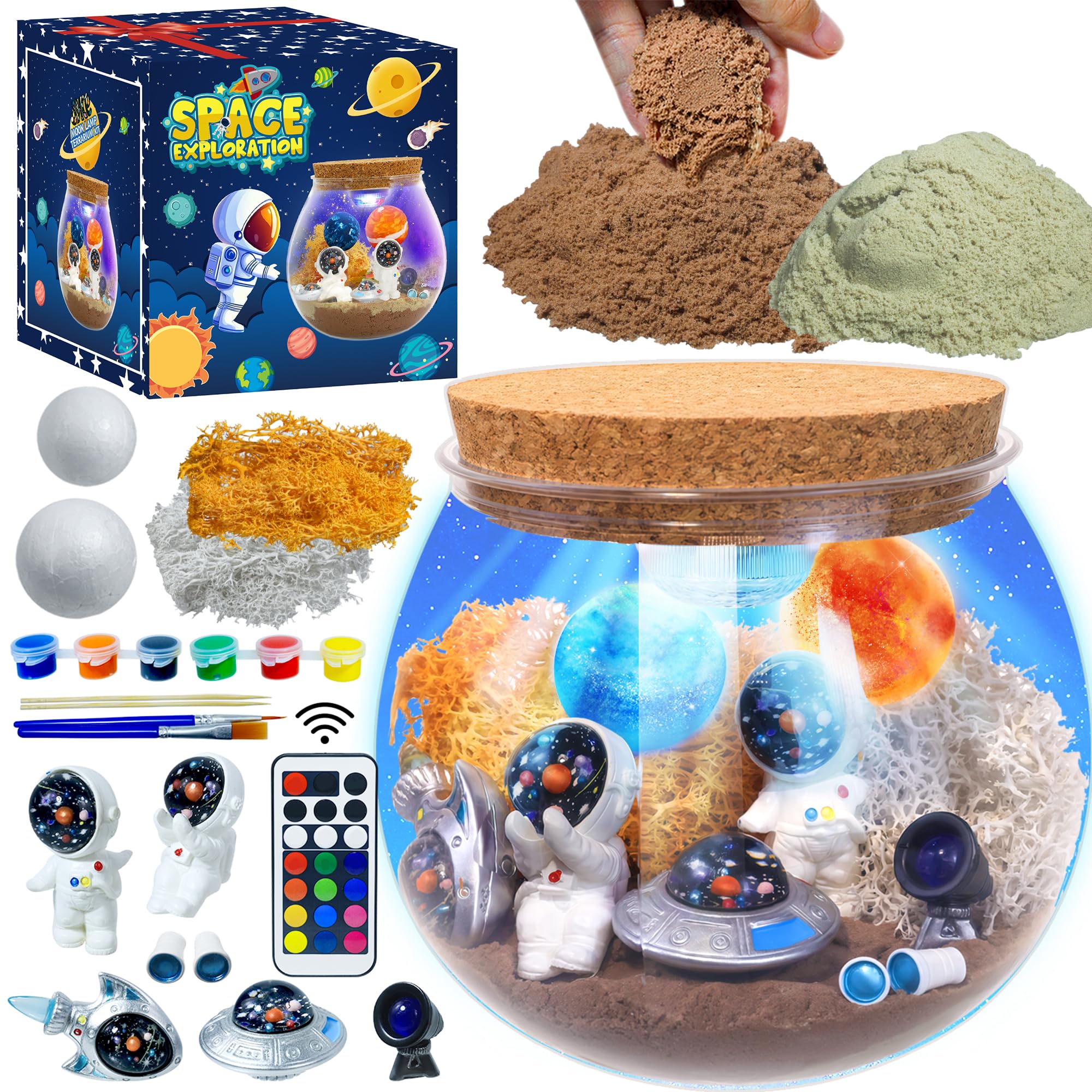 Photo 1 of *MISSING PARTS - see clerk notes*
Astronauts Light Up Terrarium Kit for Kids DIY Space Toys Painting Kits Astronauts Toys Birthday for Boys and Girls Ages 4 5 6 7 8-12 Year Old - Kids Arts & Crafts Kit