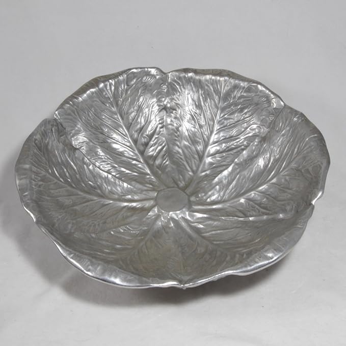 Wilton Armetale Bruce Fox Design Cabbage Leaf Serving Bowl 12inch