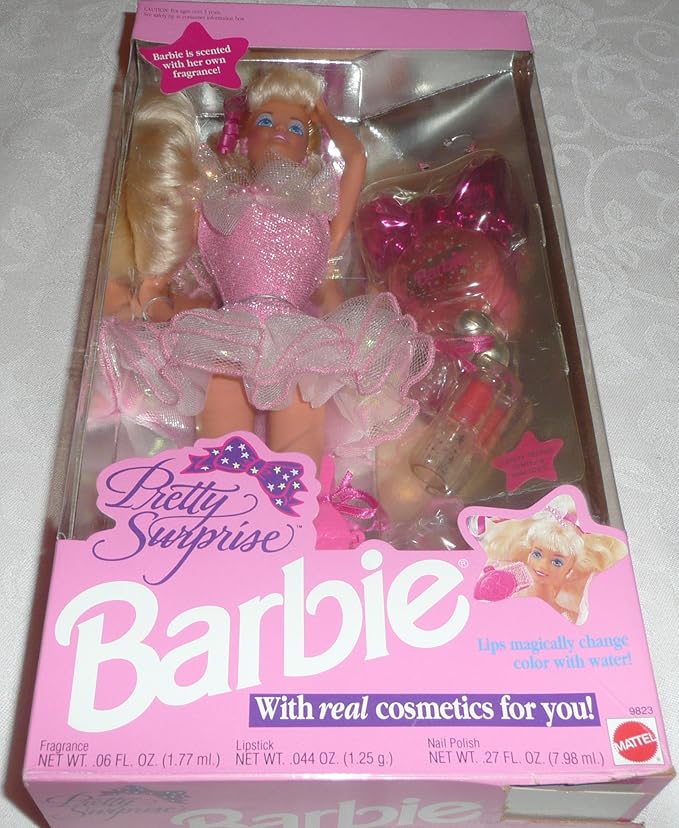 Pretty Surprise Barbie w/Real Cosmetics: Amazon.co.uk: Toys & Games