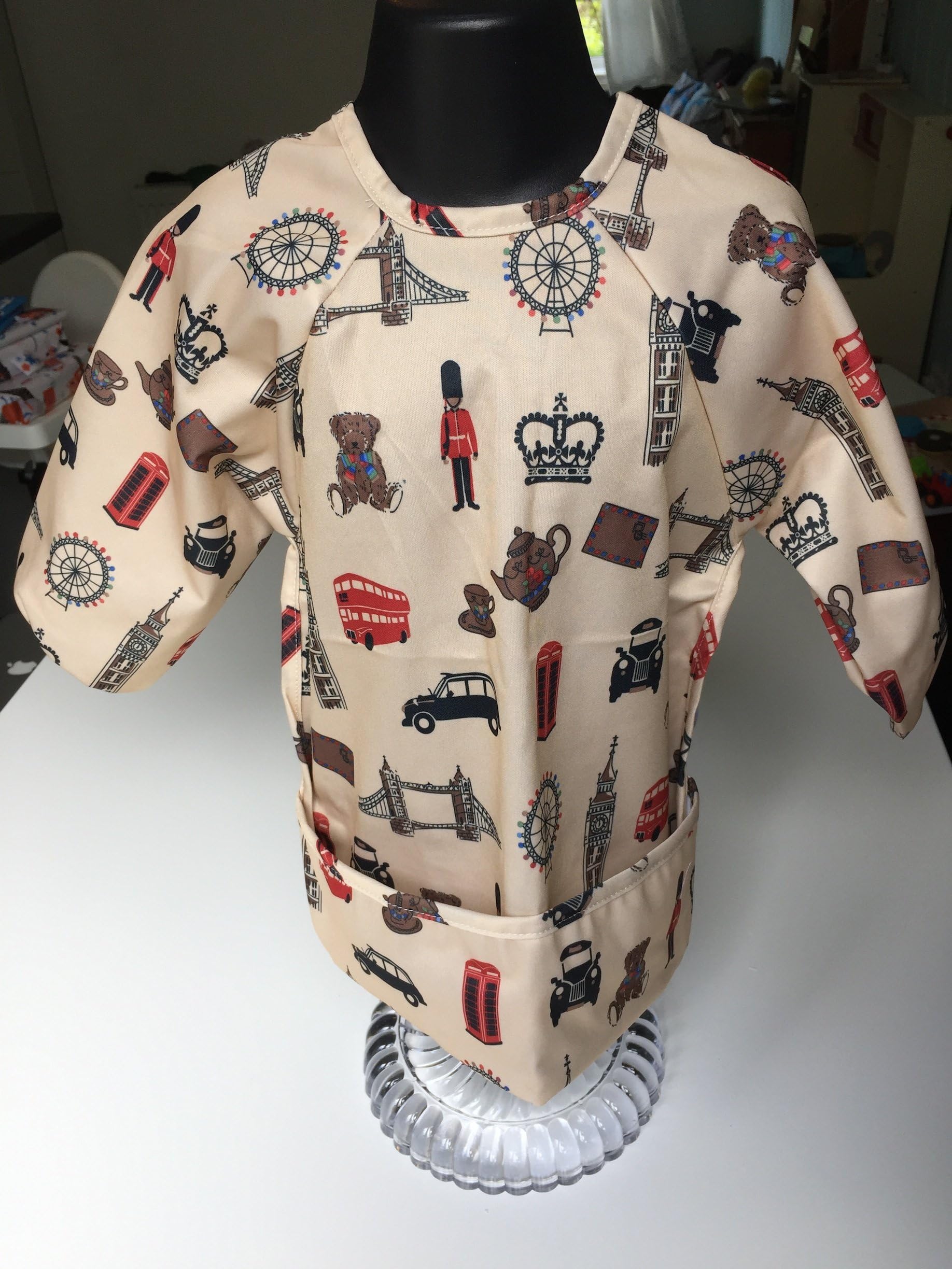 Waterproof Feeding Bib with Sleeves - London Large (18-36 Months) ON Sale