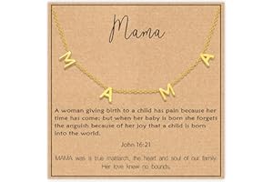 SmileBelle Mama Necklace as New Mom Gifts, Gigi Necklace as Stocking Stuffers Gift Mimi Necklaces as Christmas Gifts for Mimi First Time Mommy Pregnancy Gift for Expecting Mother