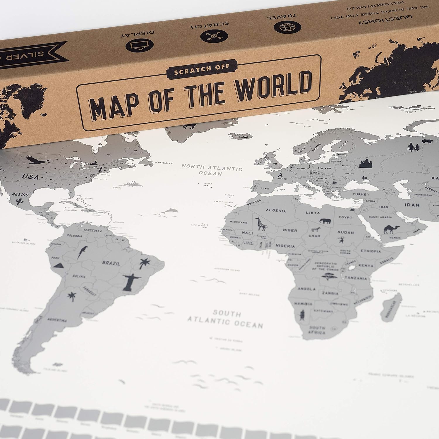 Envami Scratch Off Map I Scratch Off Map I With Europe Map I German I Gold I 68 X 43 Cm I Scratch Off Map I Scratch Off Map I Scratch Off