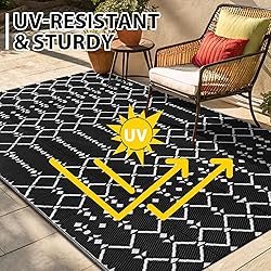 Smiry Outdoor Rug 6x9 ft, Waterproof Reversible