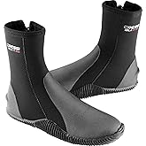 Cressi Neoprene Adult Anti-Slip Sole Boots - for Water Sports: Scuba Diving, Snorkeling, Diving, Rafting, Windsurfing
