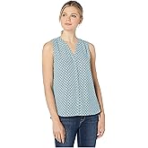 NYDJ Womens Sleeveless Pintuck Blouse Discontinued