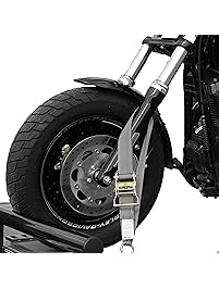 Tank Straps Motorcycle Tie down Straps (2pk) - 10.000 lb Webbing Break Strength 2'' x 10' SUPER Heavy Duty Endless Tie Downs With Ratchet Strap - Strongest in Market