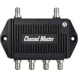 Channel Master TV Antenna Distribution Amplifier, TV Antenna Signal Booster with 4 Outputs for Connecting Antenna TV to Multi