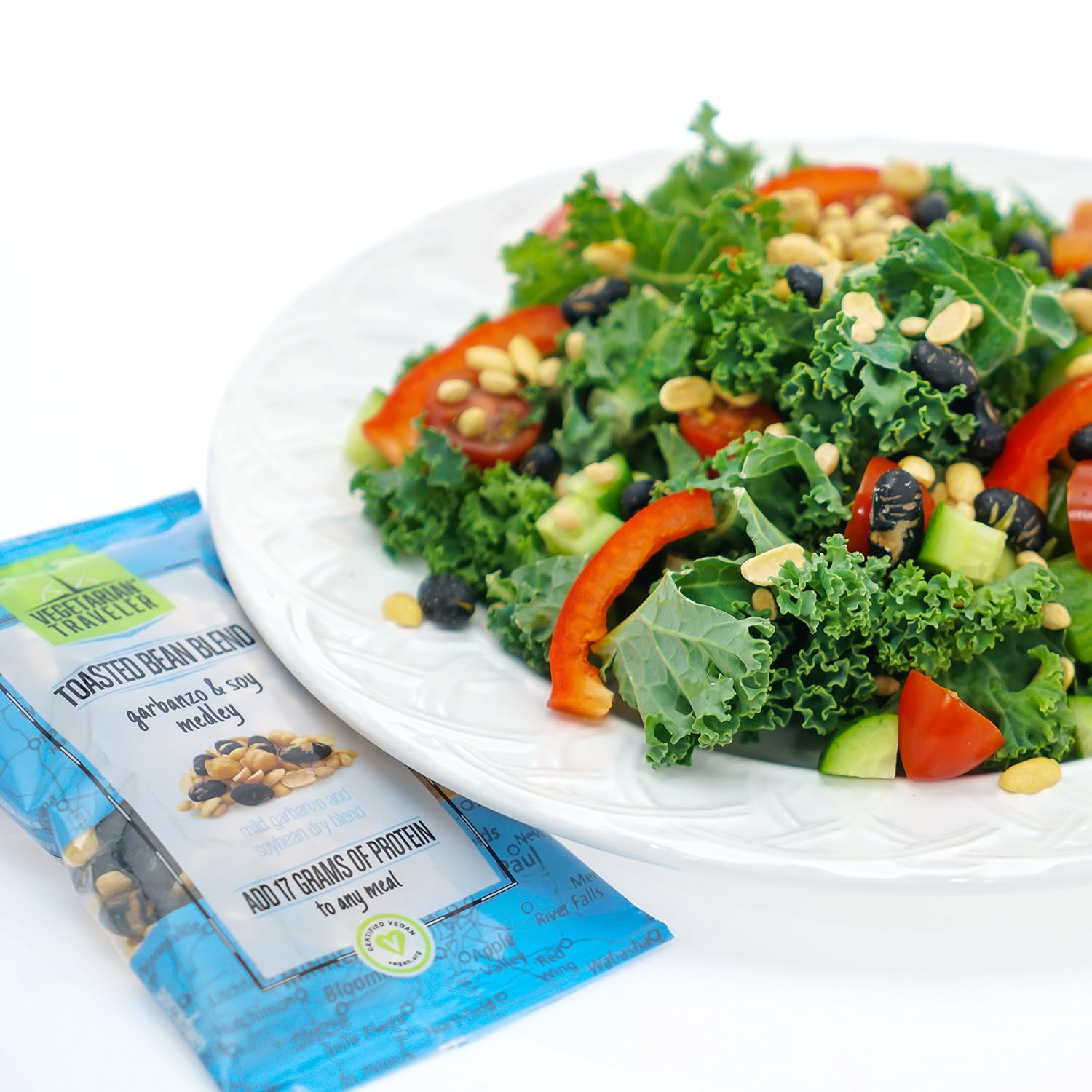 Vegetarian Traveler Toasted Bean Blend Variety Pack Adds 15 To 17 Grams Of Plant Based Protein Yogurt Salad Topper Non Gmo Naturally Gluten