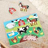 Melissa & Doug Farm Animals Peg Boards Educational Wooden Puzzles view 9