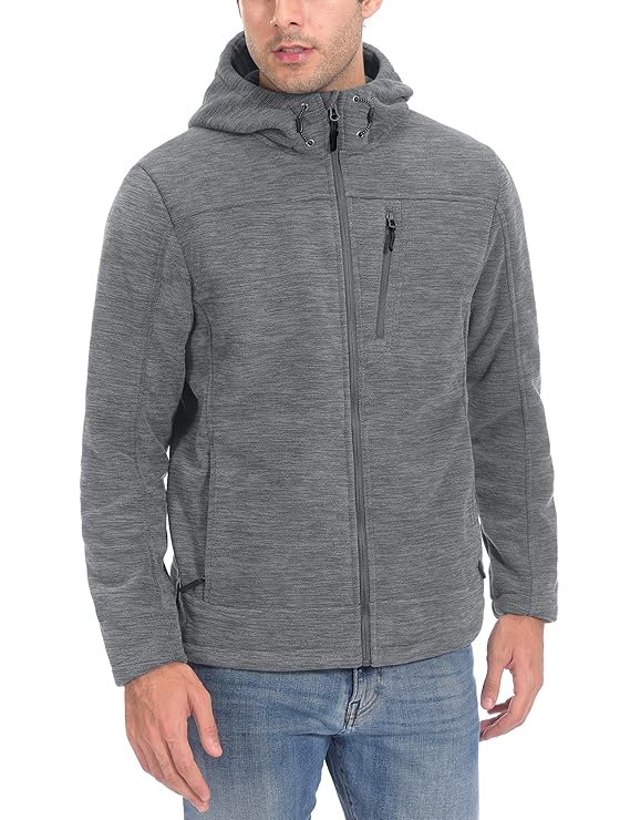 Buy Little Donkey Andy Men's Lightweight Hooded Fleece Jackets for Hiking Travelling Casual Wear 