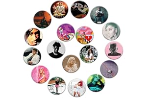 GTOTd Album Cover Music Pins Set(18 Pack,1.5 inch）Badges Music Band Merch Brooch Pins for Bags Backpack Jackets Accessories Supplies DIY Crafts