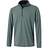Quarter Zip Pullover Men Performance Dry Fit Stripe Mock Neck Midlayer Golf 1/4 Zip Pullover Mens Sweatshirt