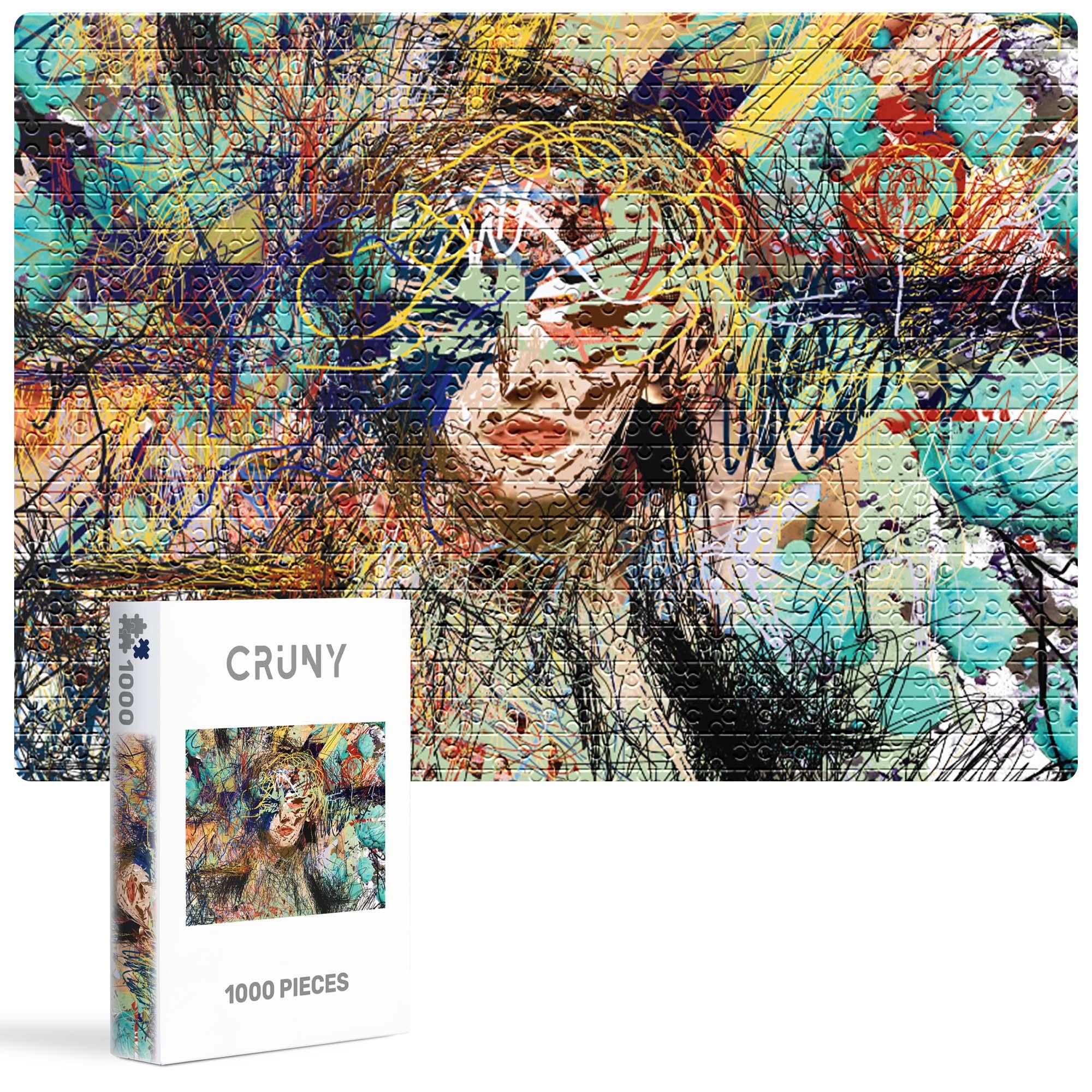 CRUNY 1000 Piece Jigsaw Puzzles for Adults: Face Art - A Challenging & Fun Jigsaw Puzzles for Adults 1000 Pieces, Perfect On a Jigsaw Board for 1000 Pieces - Jigsaw Puzzle for Adults, 50x70cm