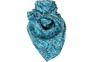 AUSTIN ACCENT INC Austin Accent Cowboy Bandana 100% Silk Scarf Wild Rag 34 Inch Multiple Colors