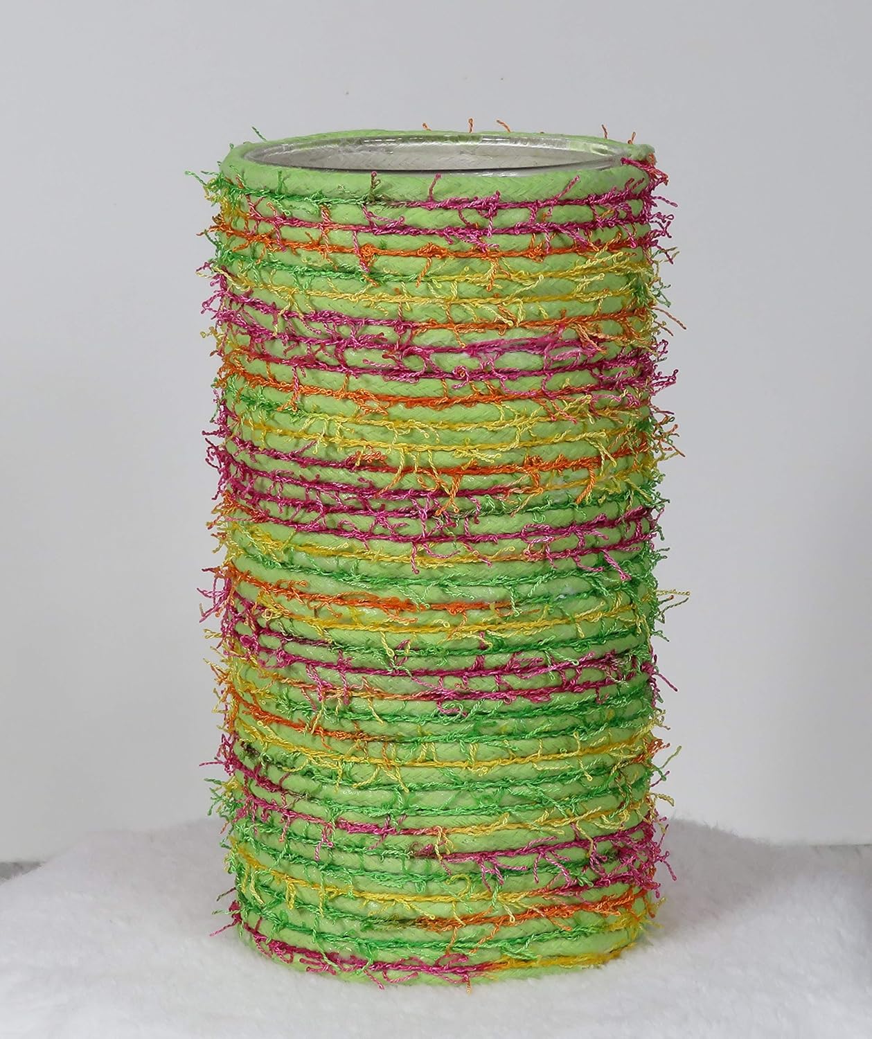 Amazon Com Handmade Wrapped Glass Vase Rope Fringe Yarn