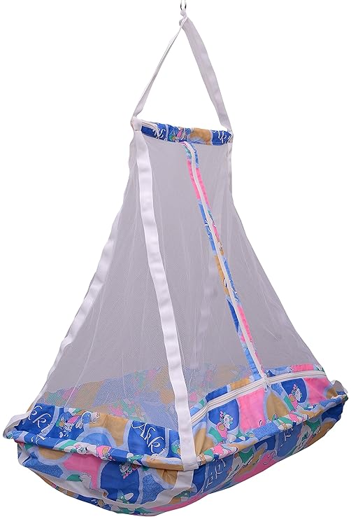 Buy Jack & Jill Baby Hanging Cradle Jhula Jhoola Swing With Top Blue