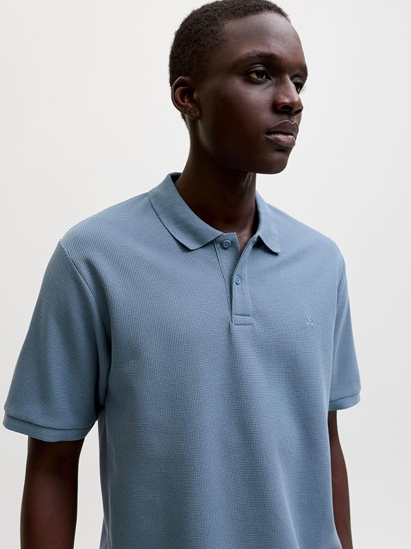 Polo para Hombre Jjeaustin SS Noos, Blue Mirage., L — foto 7 de 7