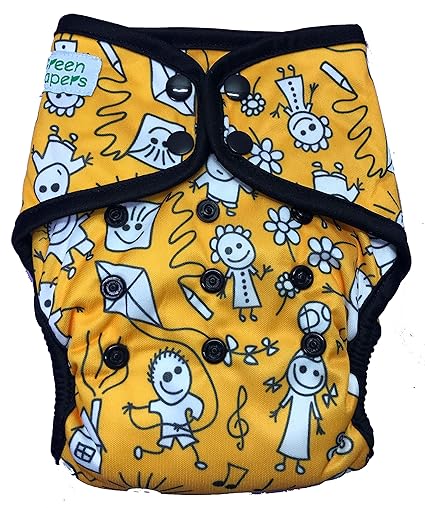 Green Diapers Infinit AIO One Size Diaper, Sunskriti