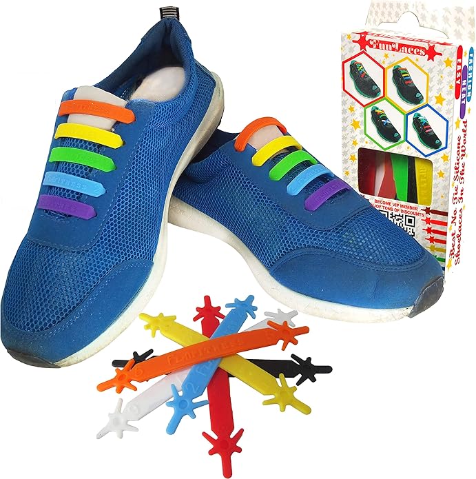 FunFitness Cordones Elasticos Gomas Cordón Elasticas Zapatillas de