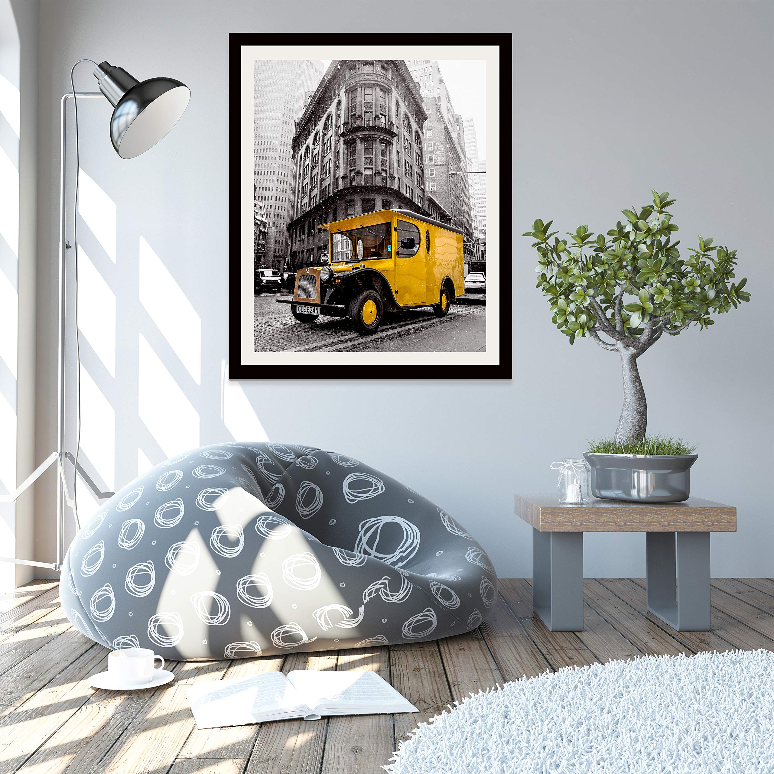 Art Emotion Solid Wood Picture Frame with 2MM Reinforced Glass, Black 20x24 Frame for 16X20 Photo (20x24 Without Mat), Pack of 2