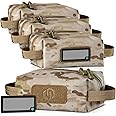 Savior Equipment Loose Sacs 4-Pack Tactical Ammo Pouch Firearm Ammunition Carrier Bag, ID Patches Included, Rifle Carbine Pistol Revolver Ammos Transportation Soft Case Hunting Shooting Range Gear