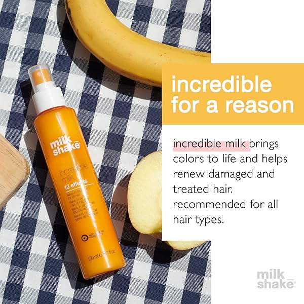 MILK_SHAKE INCREDIBLE MILK – LEAVE-IN HAIR TREATMENT FOR ALL HAIR TYPES – RENEWS DETANGLES AND REPAIRS DAMAGED HAIR