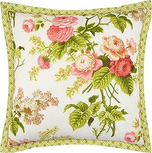 WAVERLY Emma's Garden Decorative Pillow, 18" x 18", Blossom