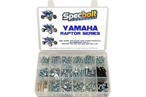 SPECBOLT FASTENERS 250pc Specbolt Yamaha Raptor 600 660 700 Bolt Kit for Maintenance & Restoration OEM Spec Fasteners ATV Quad Also Good for 80 90 125 250 350