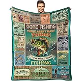 Ryubein Fishing Gifts for Men, Fishing Gifts, Gifts for Fishermen, Fishings Present for Men Women Teen Boys Dad Unique, Gifts for Man Who Love Fishings, Christmas Fishing Blanket 50" X 60"