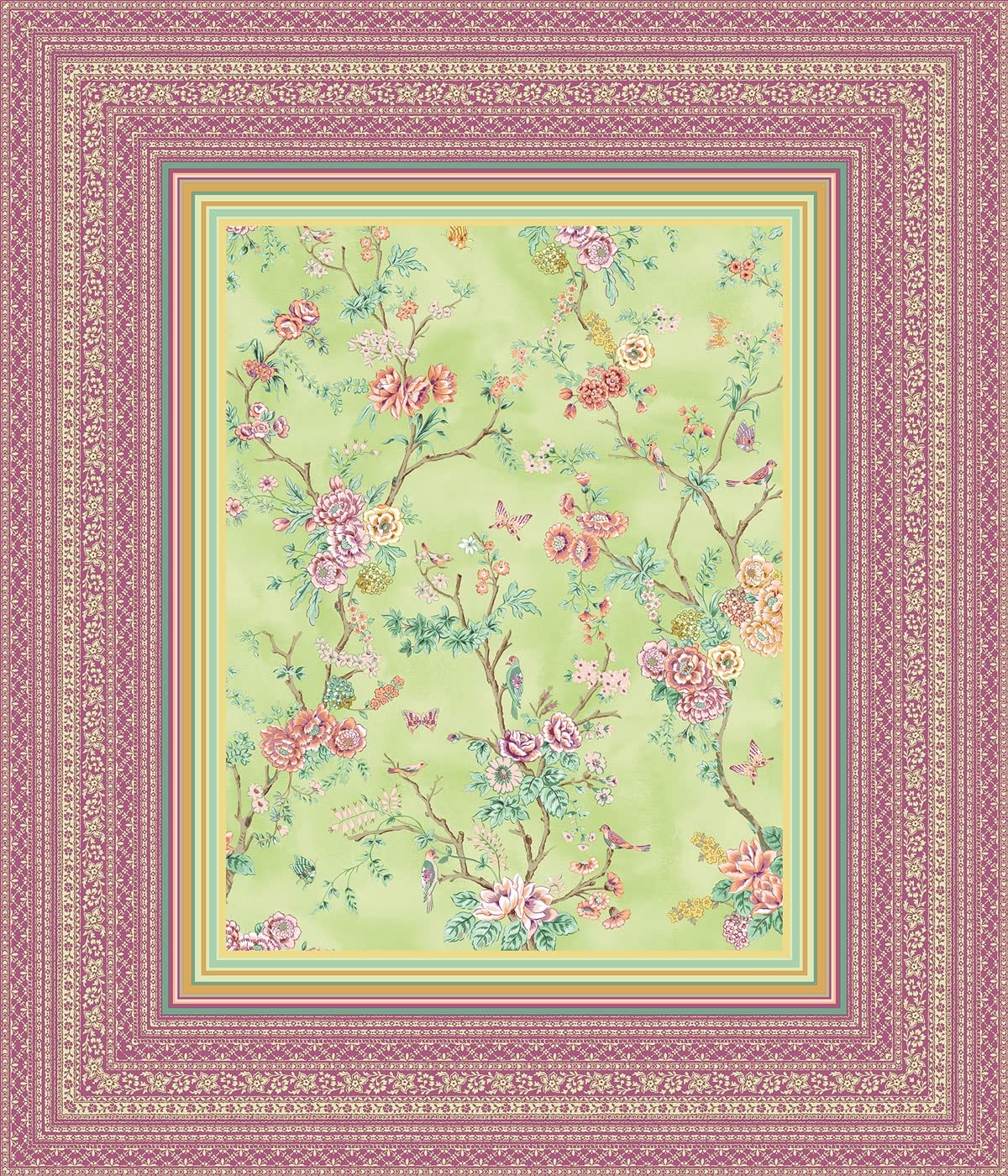 Bassetti Tablecloth Cotton 140 x 170 cm Green