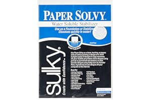 Sulky 409-02 Paper Solvy Water Soluble Fabric Stabilizer, 8-1/2 by 11-Inch, 12 Per Package