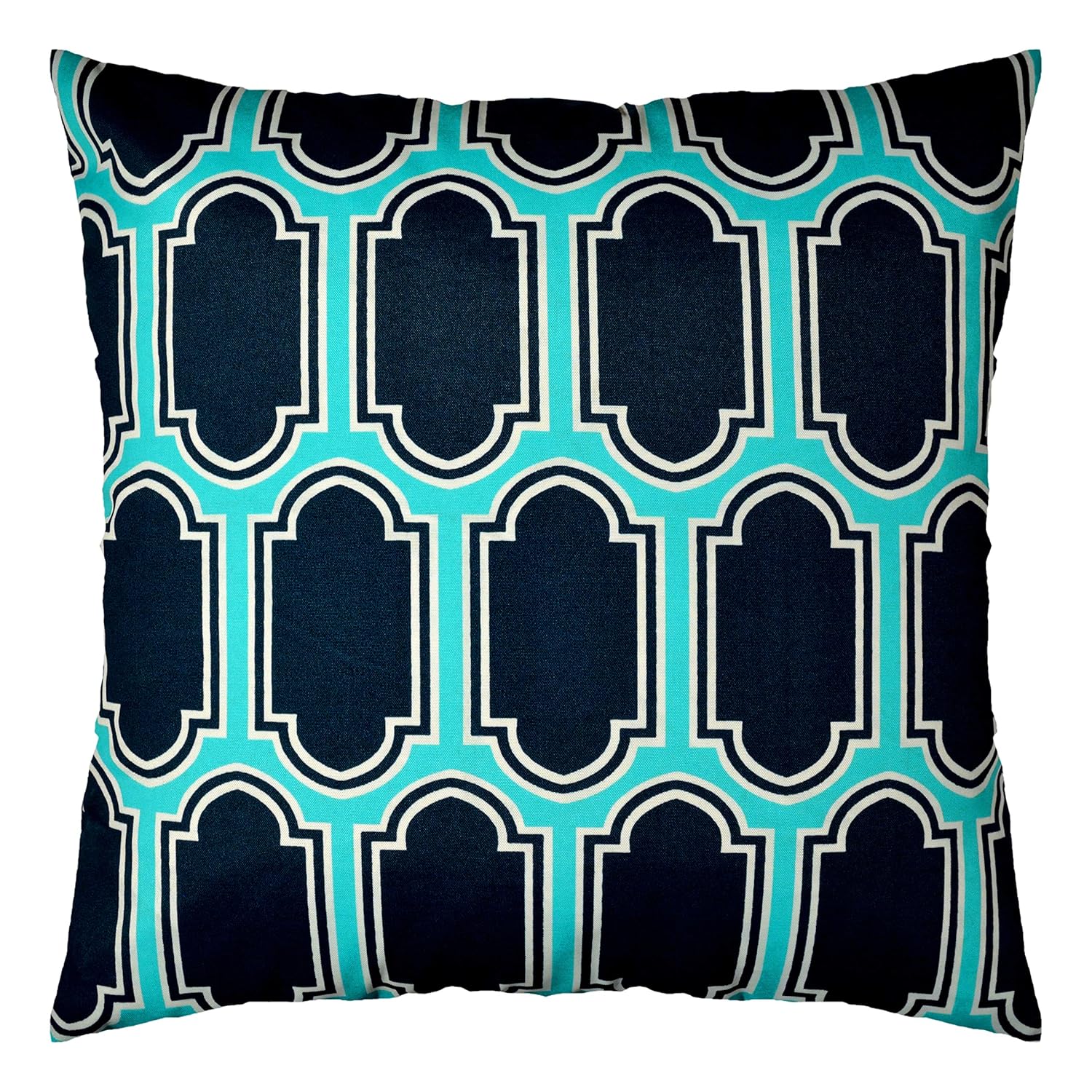 24 X 24 Dark Blue Jinstyles Floral Outdoor Decorative Throw