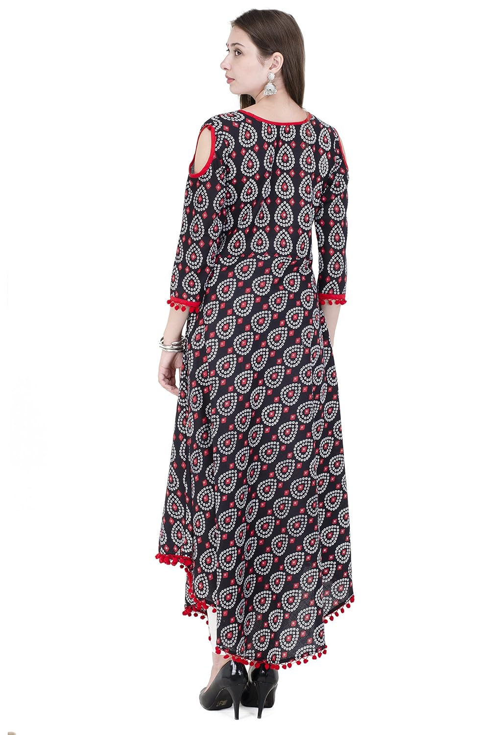 anjushree choice women's cotton printed stitched kurti (black_xxl)