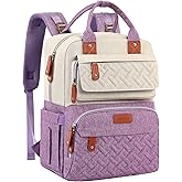 Diaper Bag Backpack, Large Unisex Baby Bags for Boys Girls, Purple Baby Nappy Diaper Bag, Multipurpose Travel Back Pack for Moms Dads with Insulated Pockets and Stroller Straps