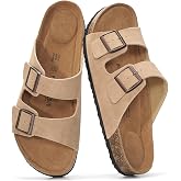 Project Cloud Mens Sandals 100% Genuine Leather Mens Slides Sandals for Men | Memory Foam Insole &amp; Plush Footbed Men's Slides Footwear Sandals for Men &amp; Comfortable Sandals Men Casual Mens Summer Shoes