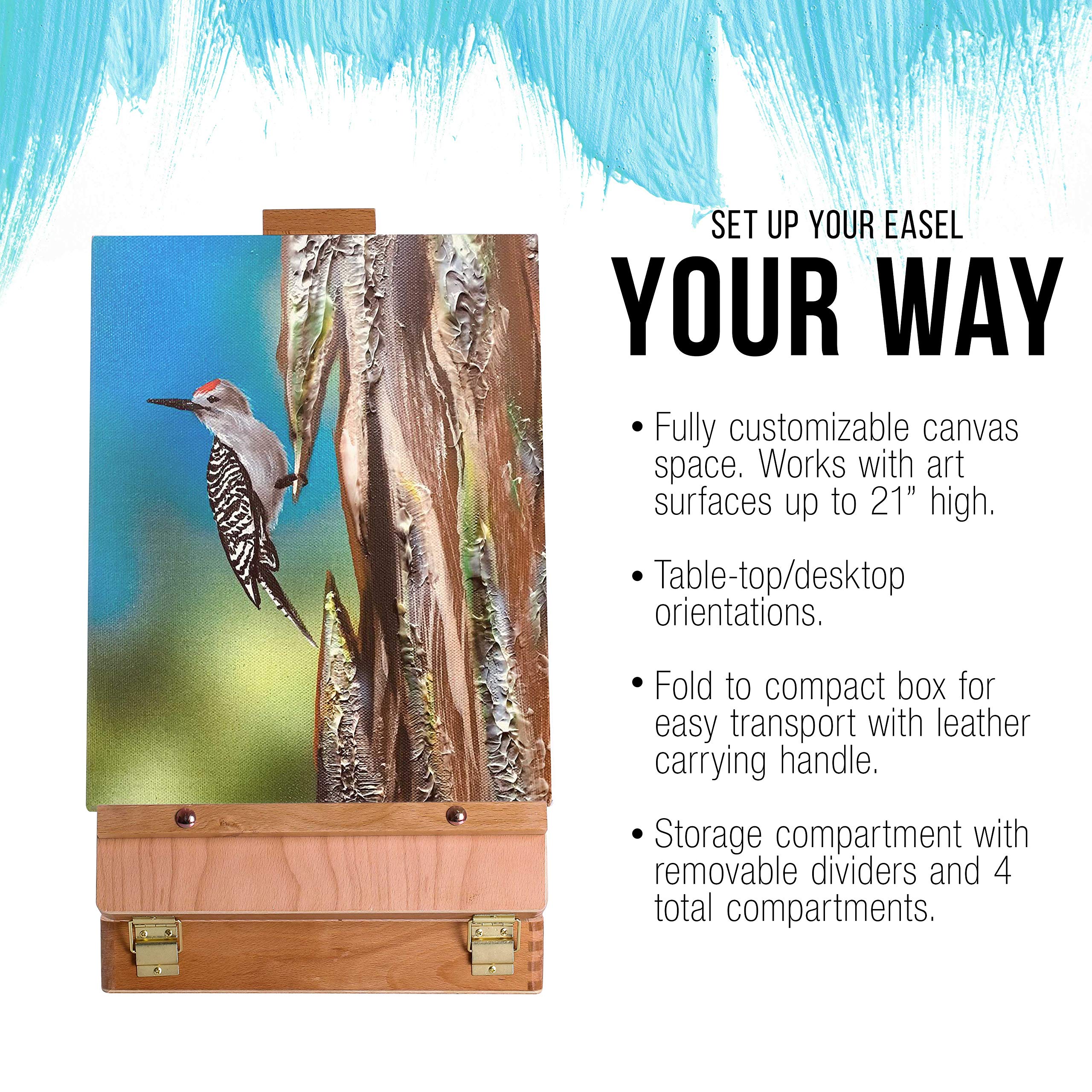 Mua U.S. Art Supply Antigua Adjustable Wood Table Sketchbox Easel ...