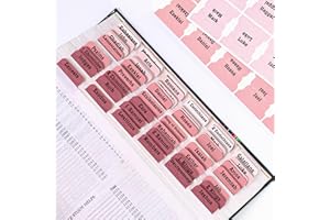 Only Zest Pink Bible Tabs, 90 Large Print Laminated Labels for 66 Books, 24 Customizable, Easy to Read Bright Font Dividers, Scripture Navigation, Quick Reference for Women, Men & Kids