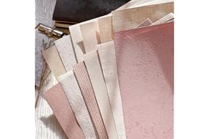 ARTSMONA 13 Sheets Textured Scrapbook Paper Assorted Set - Mixed Special Craft Paper for Scrapbooking Junk Journaling Supplies Bullet Journal Planner Collage Card Embellishment 5.8x8.3 Inch A5 (Cherry Blossom)