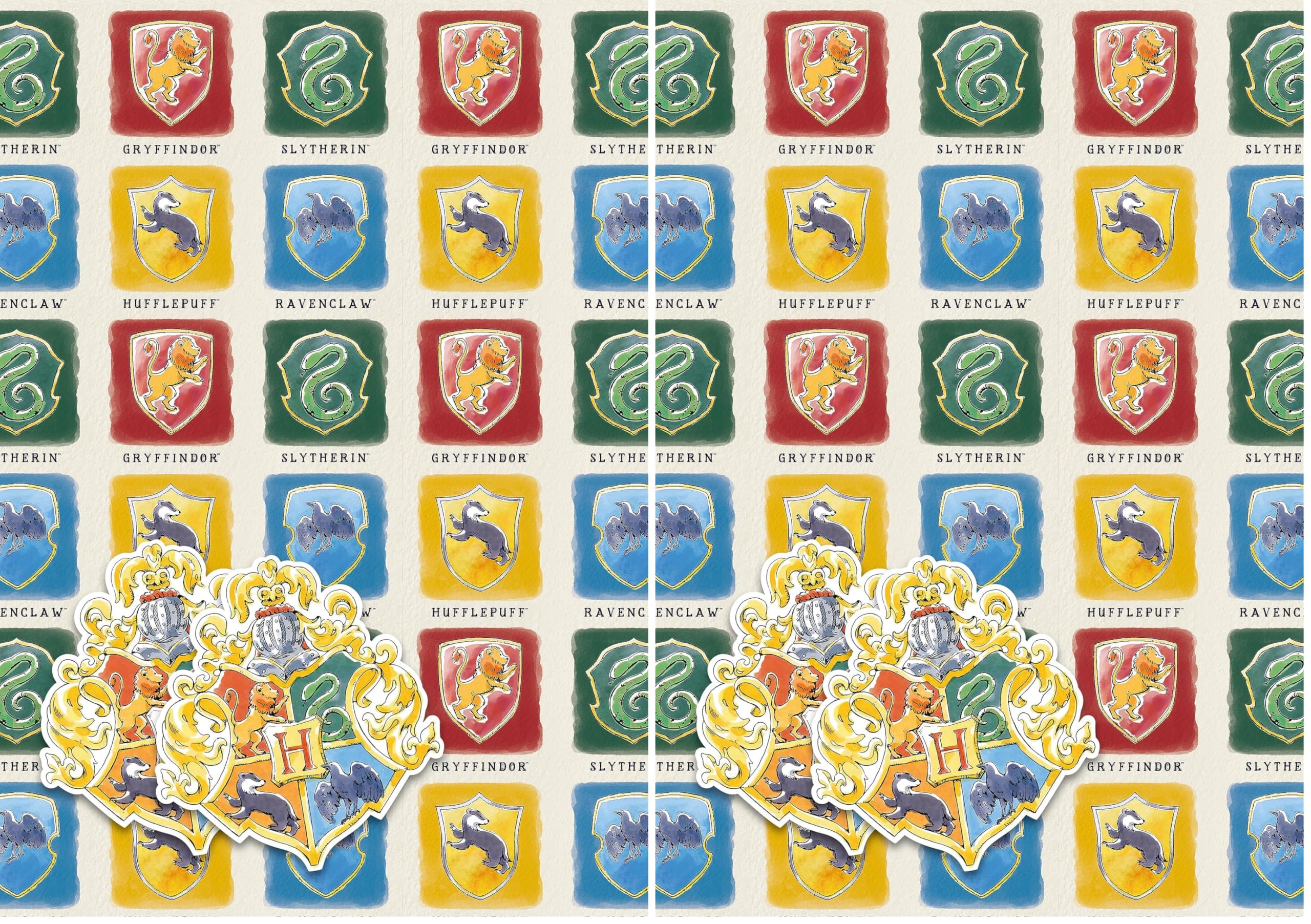 Official Harry Potter Luxury 2 Sheet 2 Tag Wrapping Paper, Harry Potter (Pack of 2)