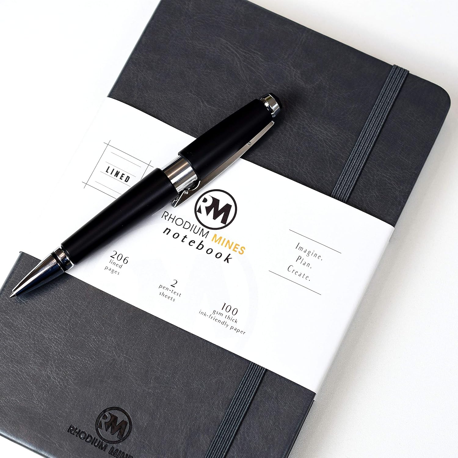 Rhodium Mines A5 Notebook, Lined, (20.8cm x 13.1cm), Hardback, SLATE GREY - Image 4
