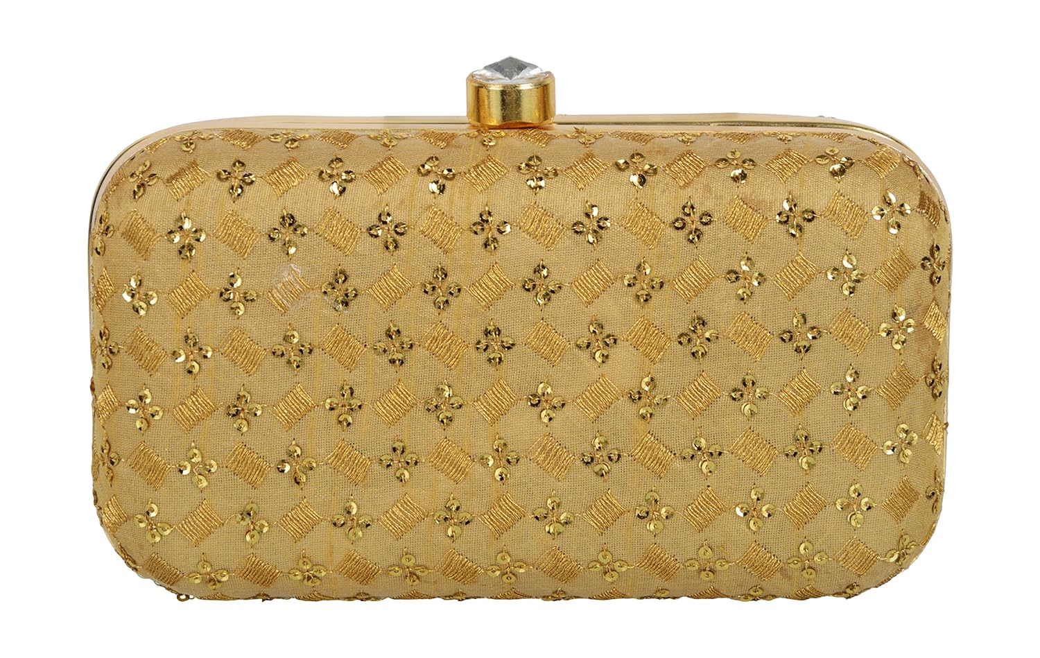 tooba handicraft party wear hand embroidered box clutch bag purse for bridal, casual, party, wedding