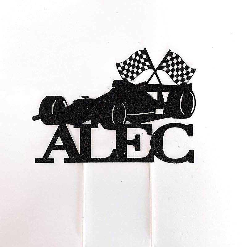 Formula 1 Race Car Cake Topper, Ferrari Custom Name Topper