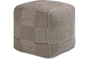 Anji Mountain 100% Handmade & Handcrafted Comfortable Home Décor Pouf Ottoman Footrest for Living Room, Bedroom, Nursery, Kidsroom, Patio Furniture - (20" x 20" x 20" - Mocha Bisque)