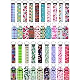 Patelai 40 Pieces Lipstick Holder Keychain and Neoprene Wristlet Set Includes 10 Lipstick Holder Keychain and 10 Wristlet Lanyards for Women Bag Accessories Graduation Gifts