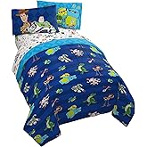 Jay Franco Disney Toy Story Buzz & Woody 5 Piece Full Bed Set - Includes Reversible Comforter & Sheet Set - Super Soft Fade Resistant Microfiber - (Official Disney Product)