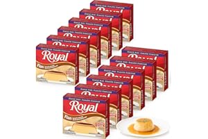 Royal Bilingual Flan Dessert Mix, Family Size, Fat Free 3.81 Ounce (Pack of 12)