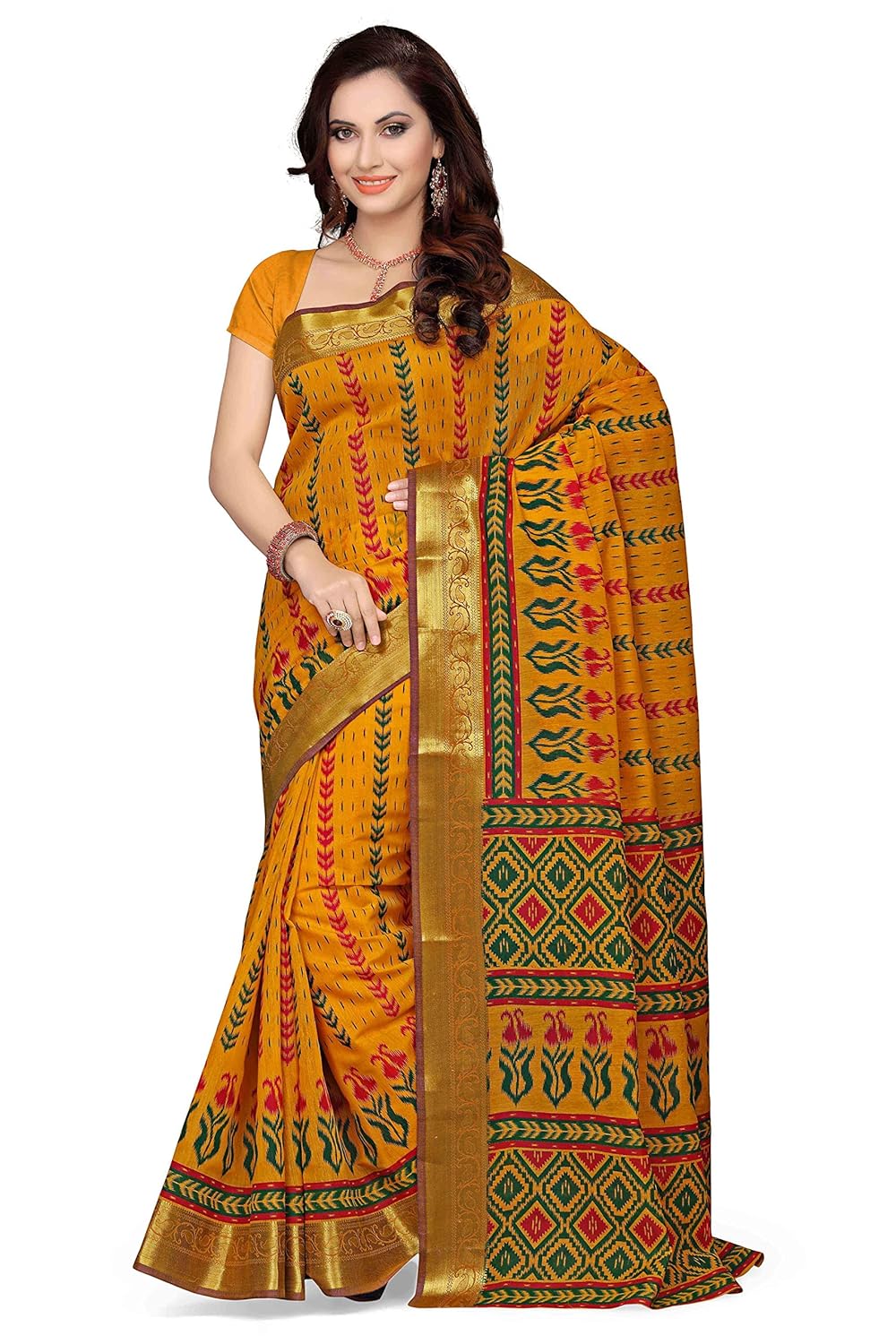 rani saahiba poly cotton saree with blouse piece