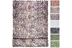 FLYEGO Camo Netting Camouflage Netting, Bulk Roll Mesh Nets Camo Tarp for Hunting Blind Sunshade Car Cover Military Party Decorations Camping Shooting