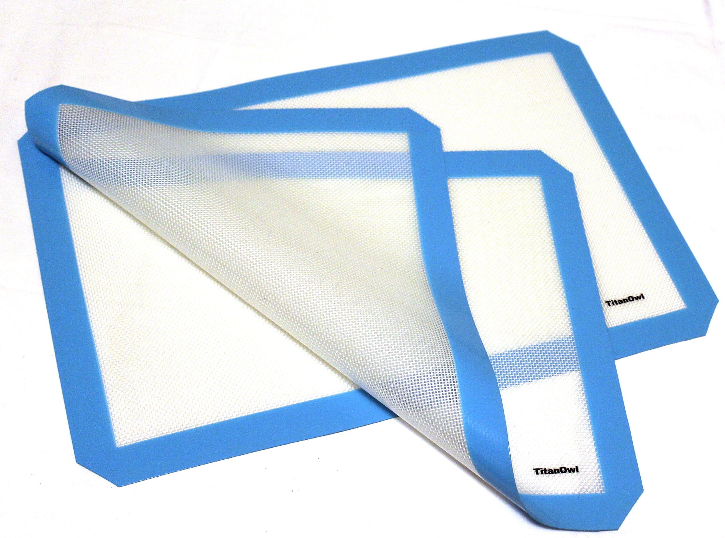 Silicone Mat 16.5 x 11.5 inch 0.8mm thickness Pad 2-Pack for Baking Art Cookie Pastry Pet Tray non-Stick Platinum Cured Food Grade Placemat Sheet